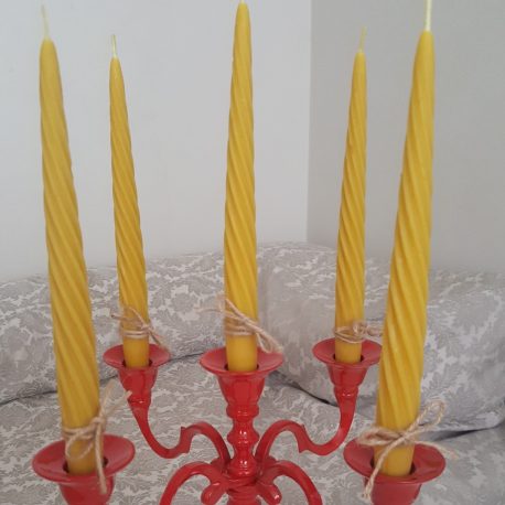 beeswax natural handmade dinner candles