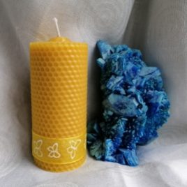 HoneyComb Pillar Candle “Butterfly”. 13 cm high. Burning time up to 16 hours